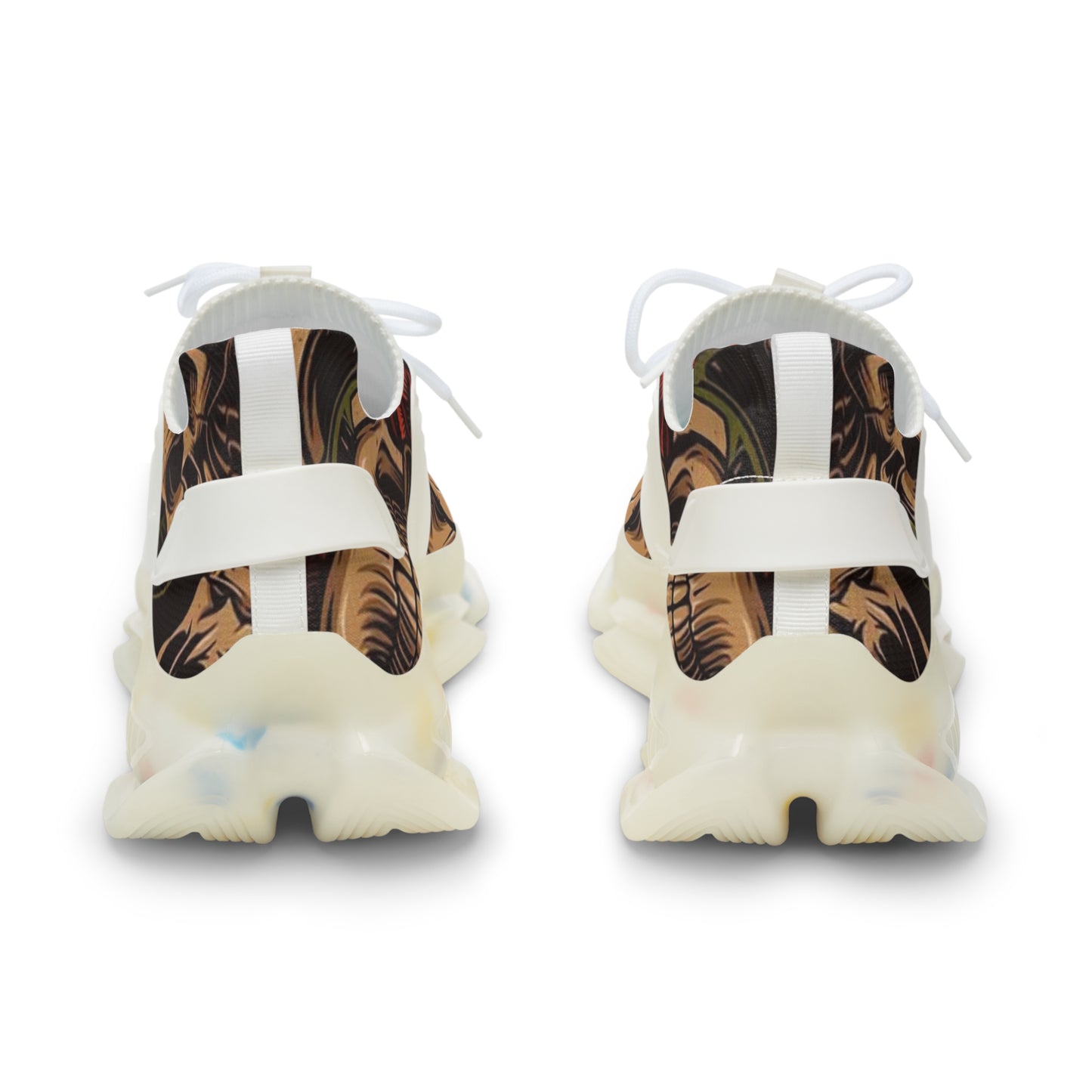 Sneakers with Newspaper Skull Design