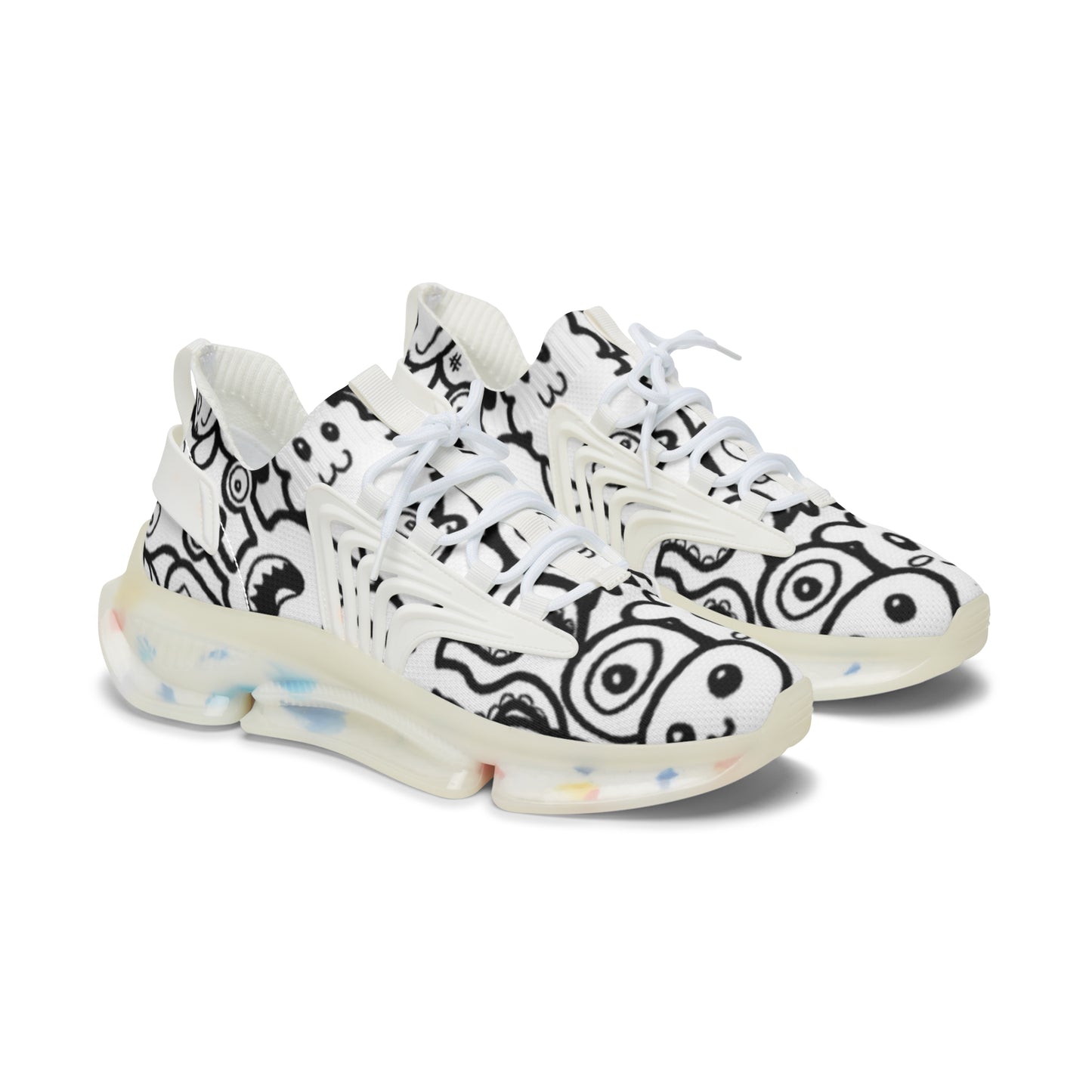 Trendy Women's Mesh Sneakers - Comfortable Athletic Shoes, Casual Footwear, Graphic Print Sneakers, Stylish Sports Shoes, Gift for Her