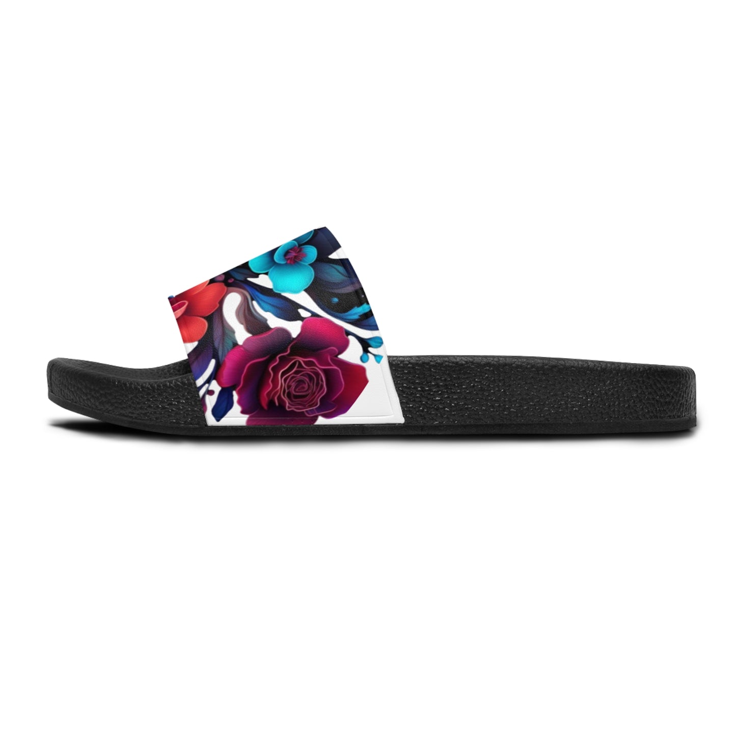 Floral Women's Slide Sandals | Summer Footwear, Beach Wear, Casual Slides, Floral Print, Vacation Essentials