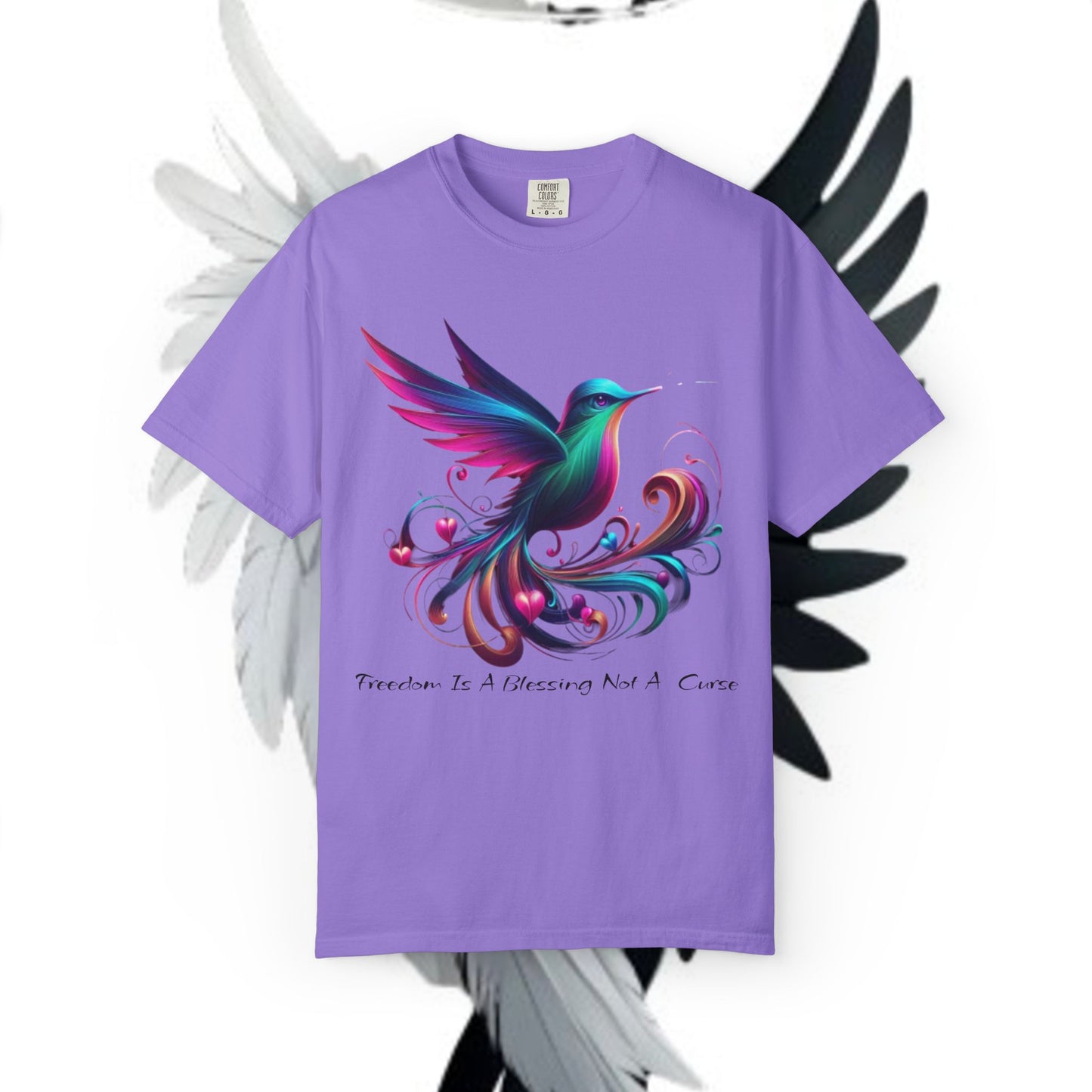 Garment-Dyed T-shirt - Freedom is a Blessing Design