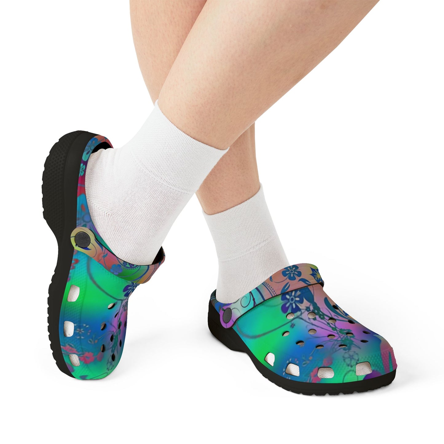 Vibrant AOP EVA Foam Clogs - Stylish & Comfy Footwear for Every Occasion, Colorful Garden Shoes, Fun Summer Clogs, Festival Footwear, [...]