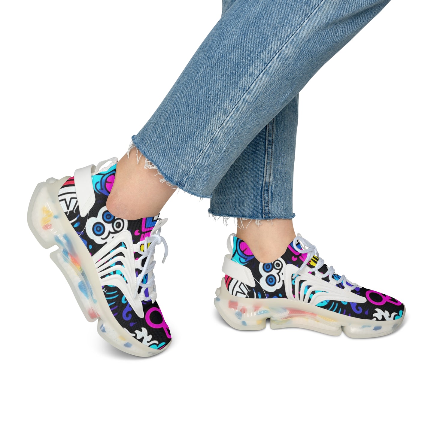 Colorful Women's Mesh Sneakers - Stylish Athletic Shoes, Trendy Footwear, Unique Sneakers, Casual Fashion, Gifts for Her