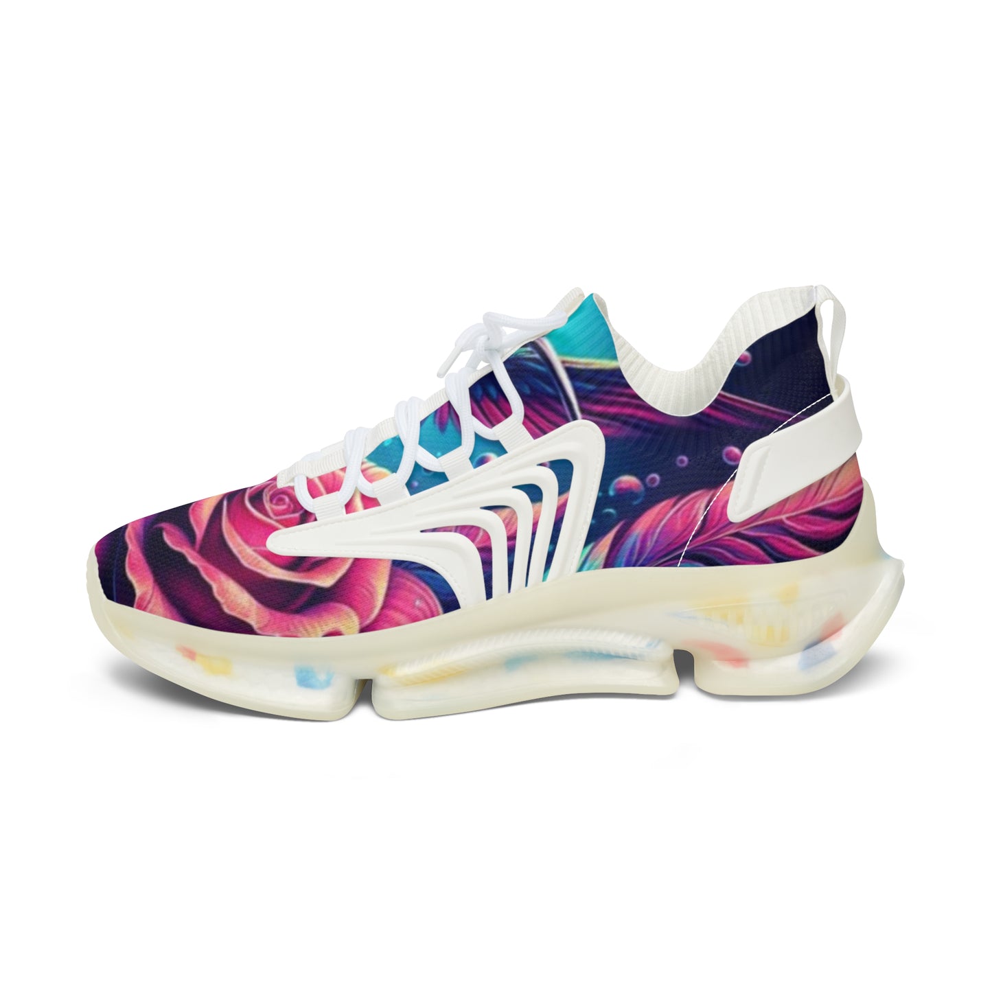 Mesh Sneakers - Hummingbird n Rose Design