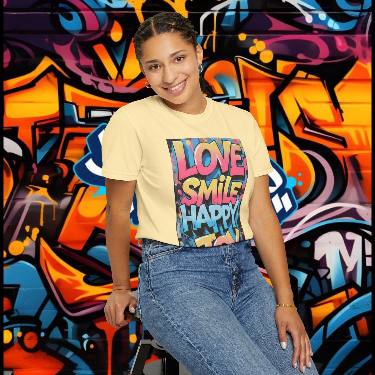 Vibrant Positive Vibes T-Shirt, Affirmation Tee, Casual Wear, Gift for Friends, Summer Style, Joyful Graphic Tee