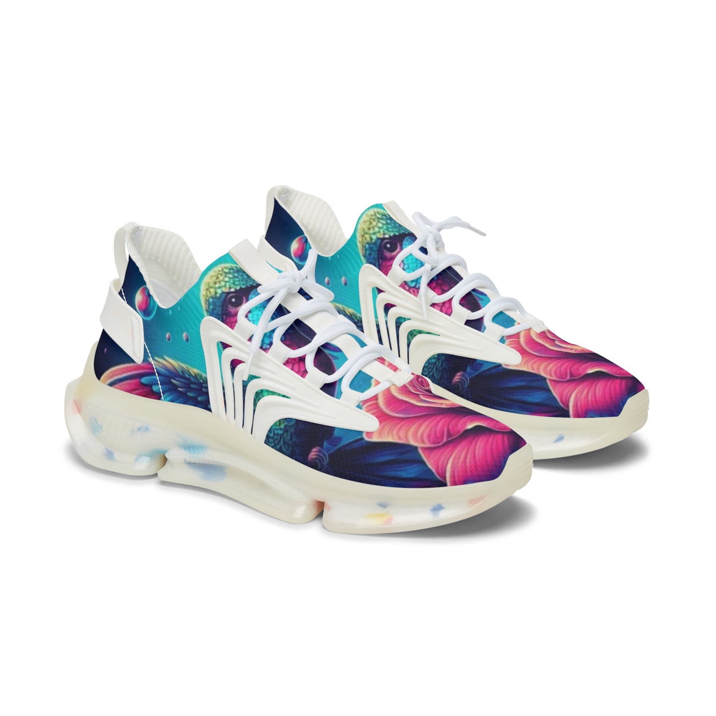 Mesh Sneakers - Hummingbird n Rose Design