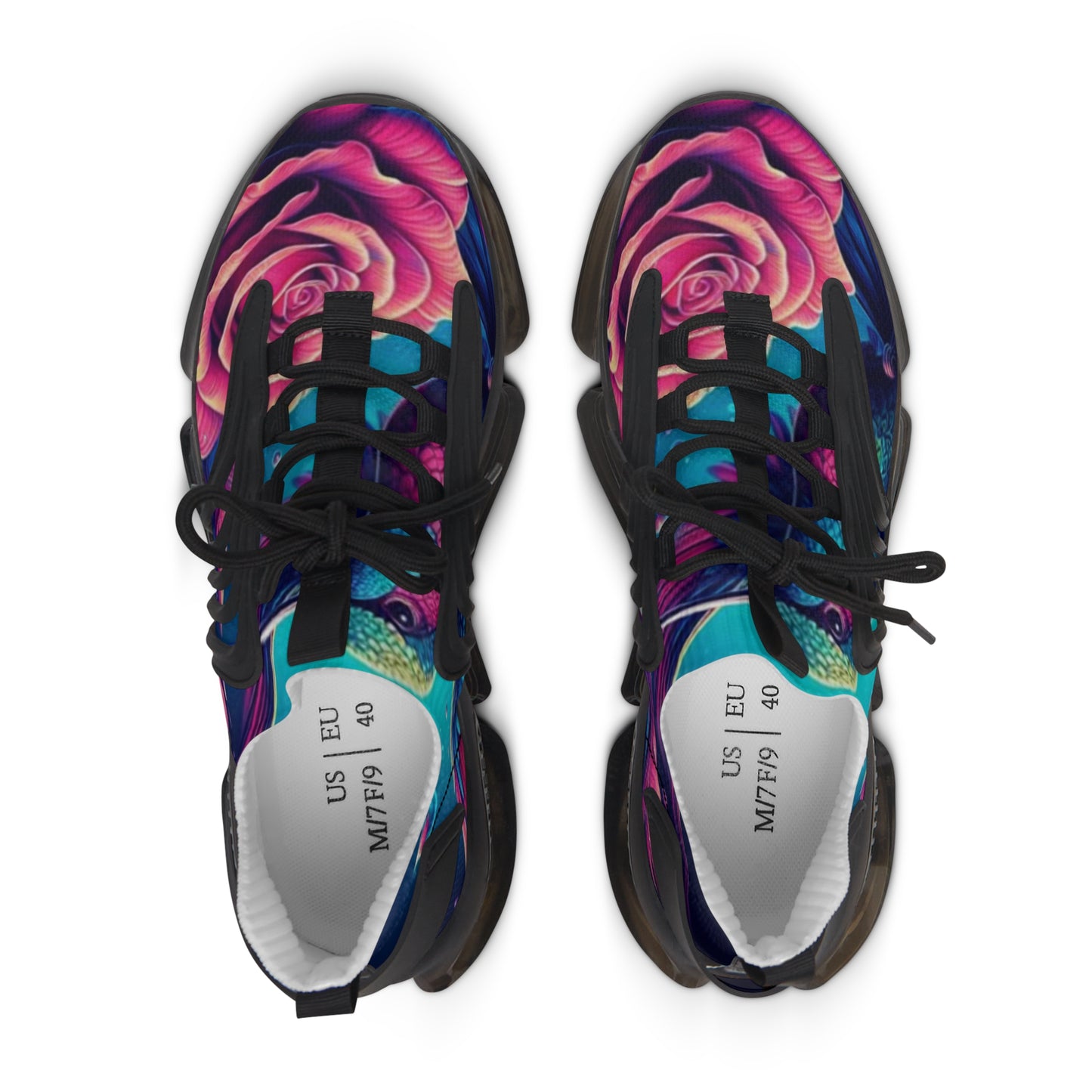 Mesh Sneakers - Hummingbird n Rose Design