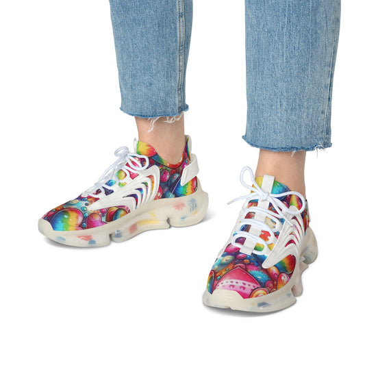 Vibrant Women's Mesh Sneakers - Colorful Sports Shoes for Active Lifestyle, Trendy Sneakers, Fashion Footwear, Gift for Her