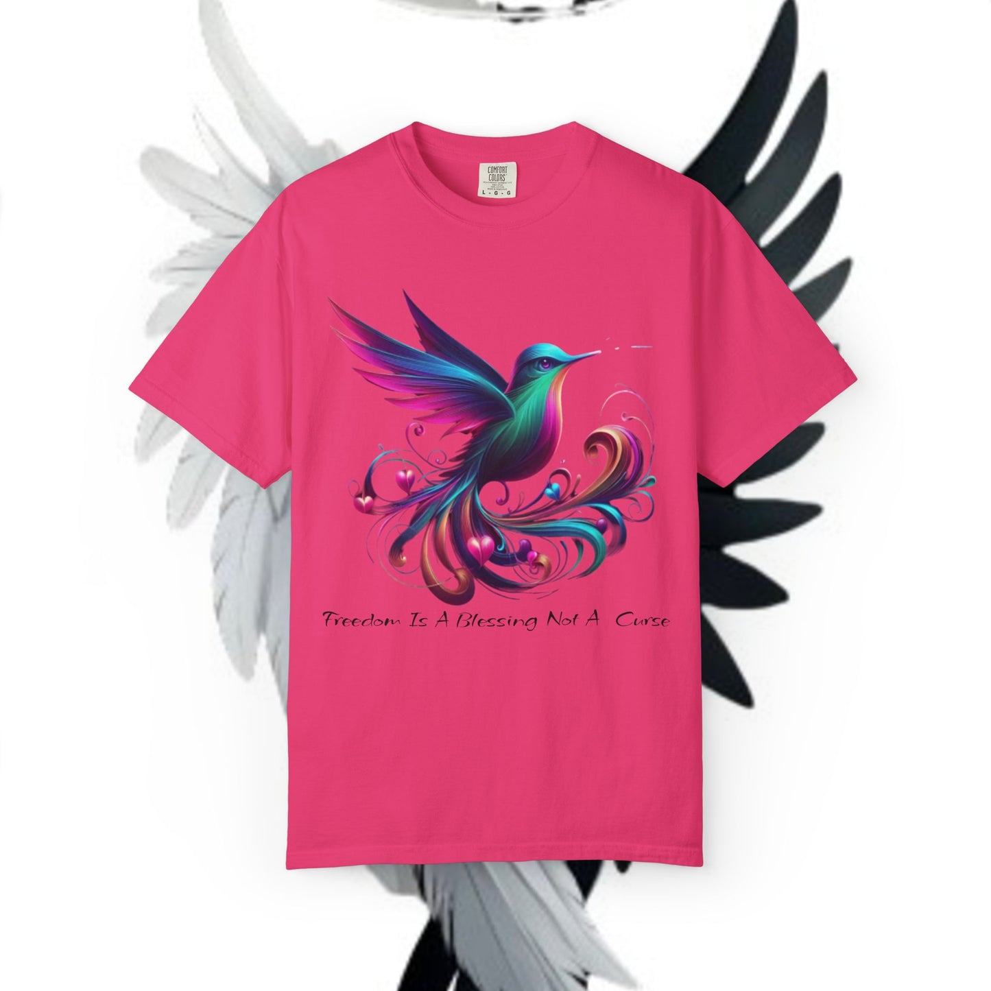 Garment-Dyed T-shirt - Freedom is a Blessing Design