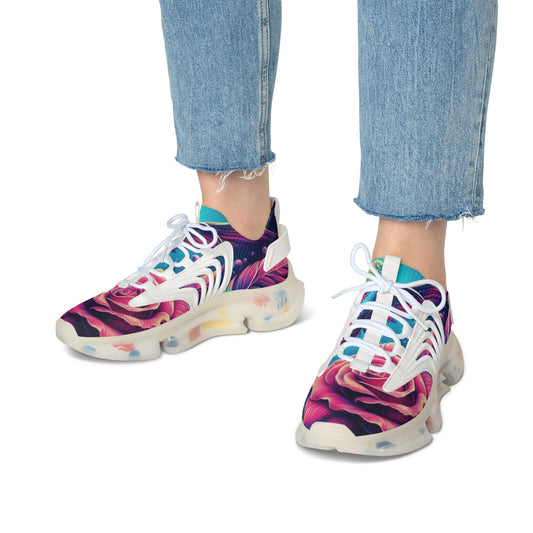 Mesh Sneakers - Hummingbird n Rose Design