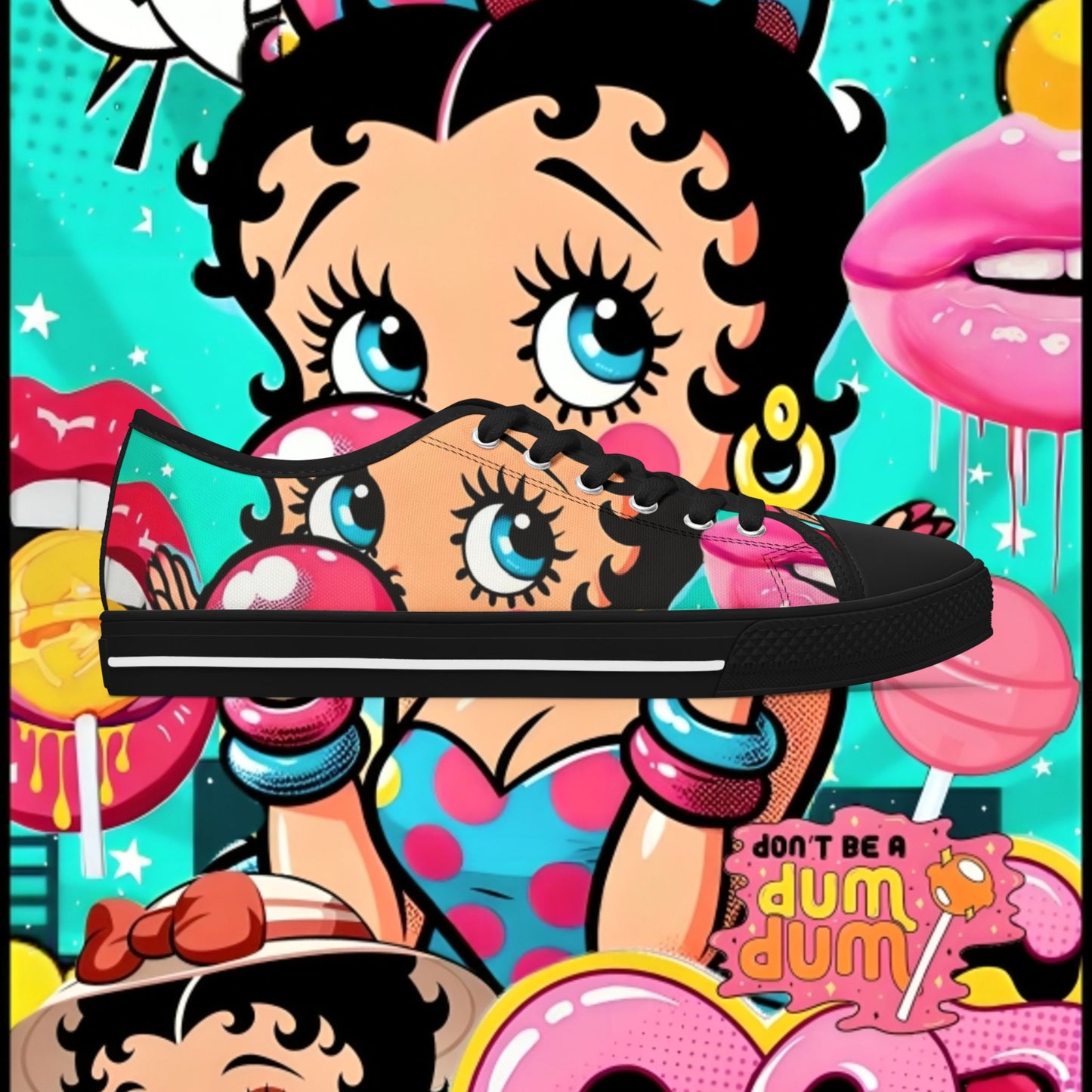 Women's Sneakers - Betty Boop Design