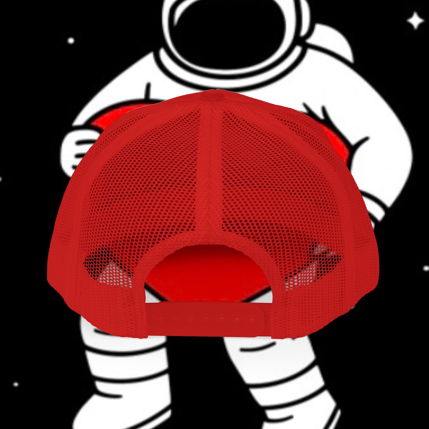 Astronaut Heart Snapback Cap, Cool Trucker Hat for Space Lovers, Unique Gift for Birthdays, Holidays, Adventure, Outdoor Wear