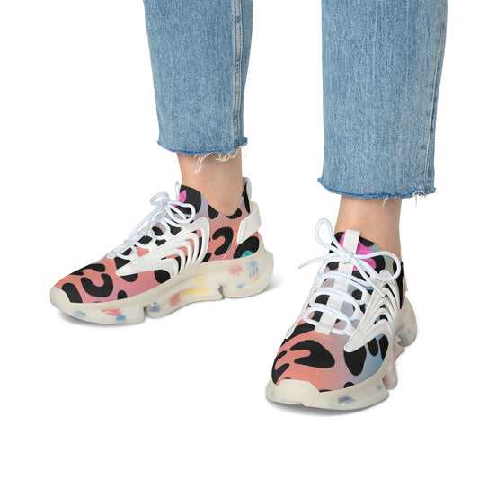 Sneakers - Cheetah Print Women's Mesh Sneakers