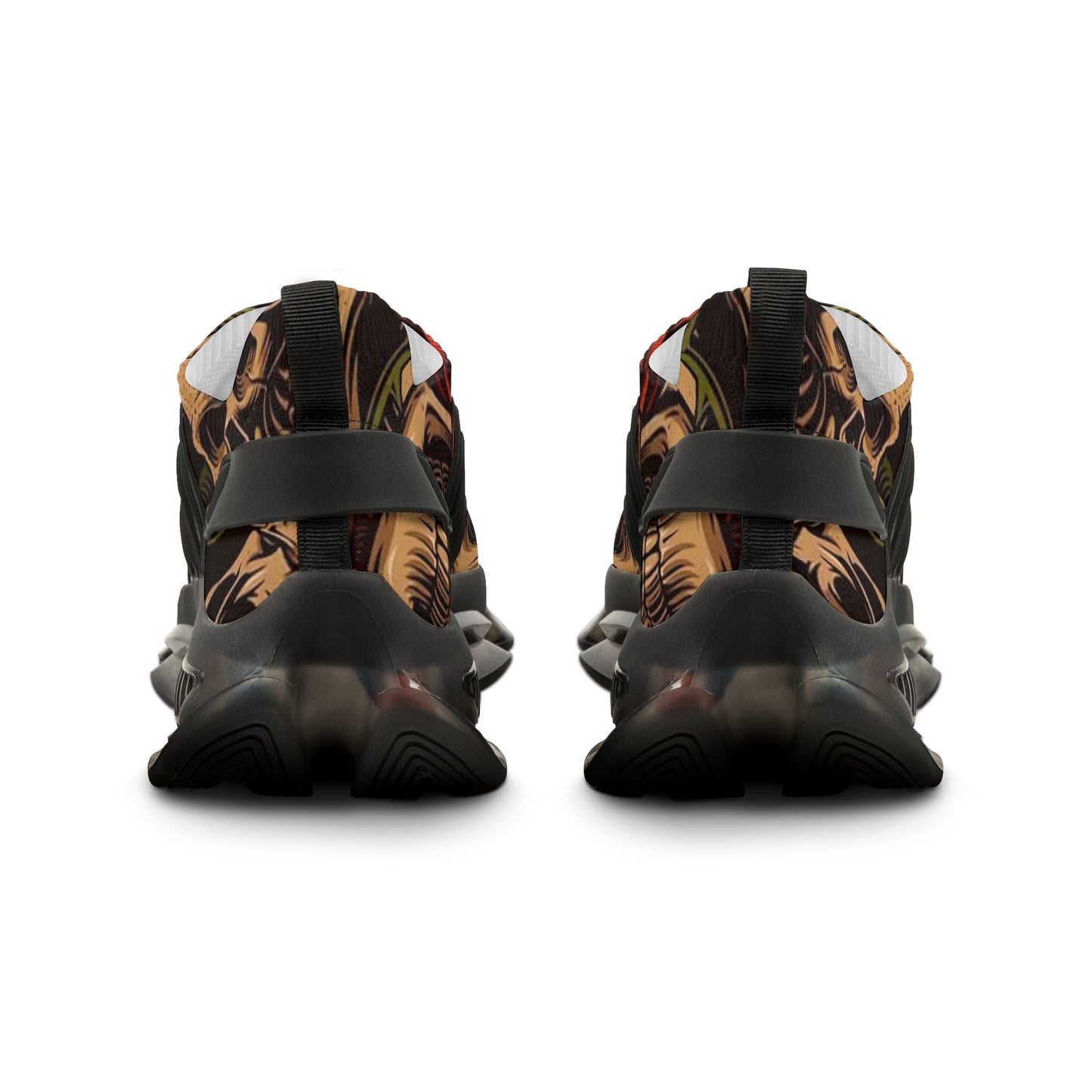 Sneakers with Newspaper Skull Design