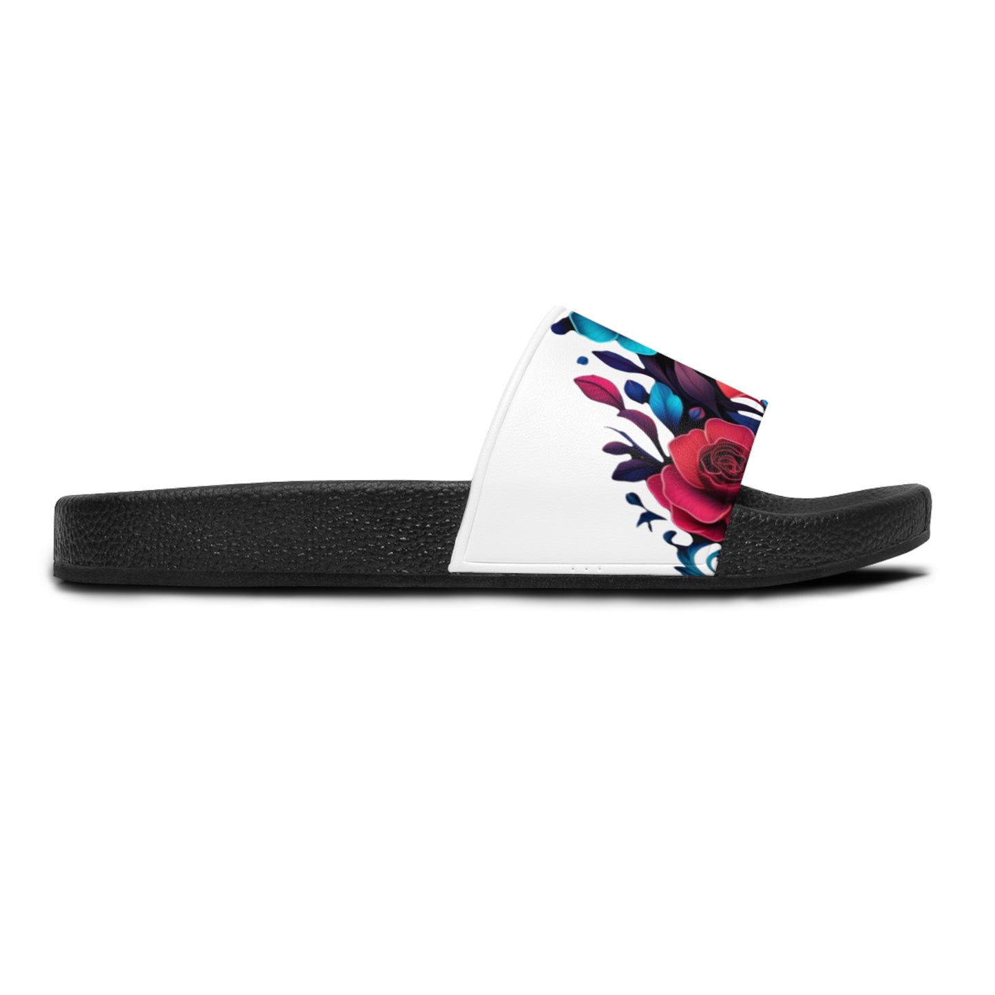 Floral Women's Slide Sandals | Summer Footwear, Beach Wear, Casual Slides, Floral Print, Vacation Essentials