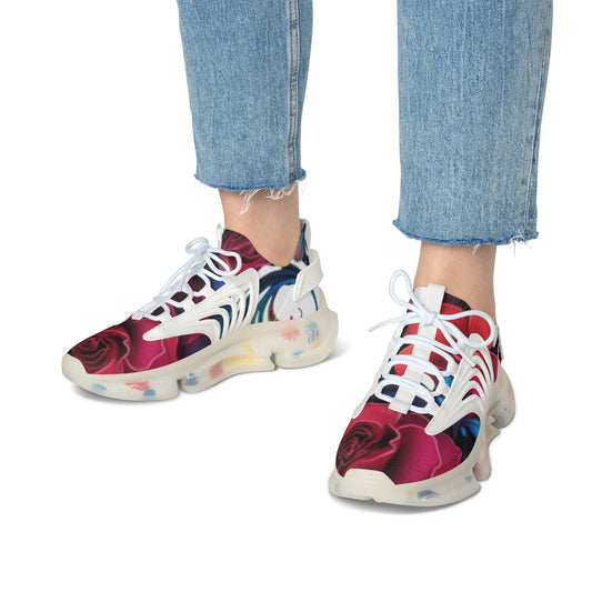 Flower design Women's Mesh Sneakers - Stylish Athletic Shoes for Everyday Wear, Workout, Casual Outings, Travel, Gift for Her