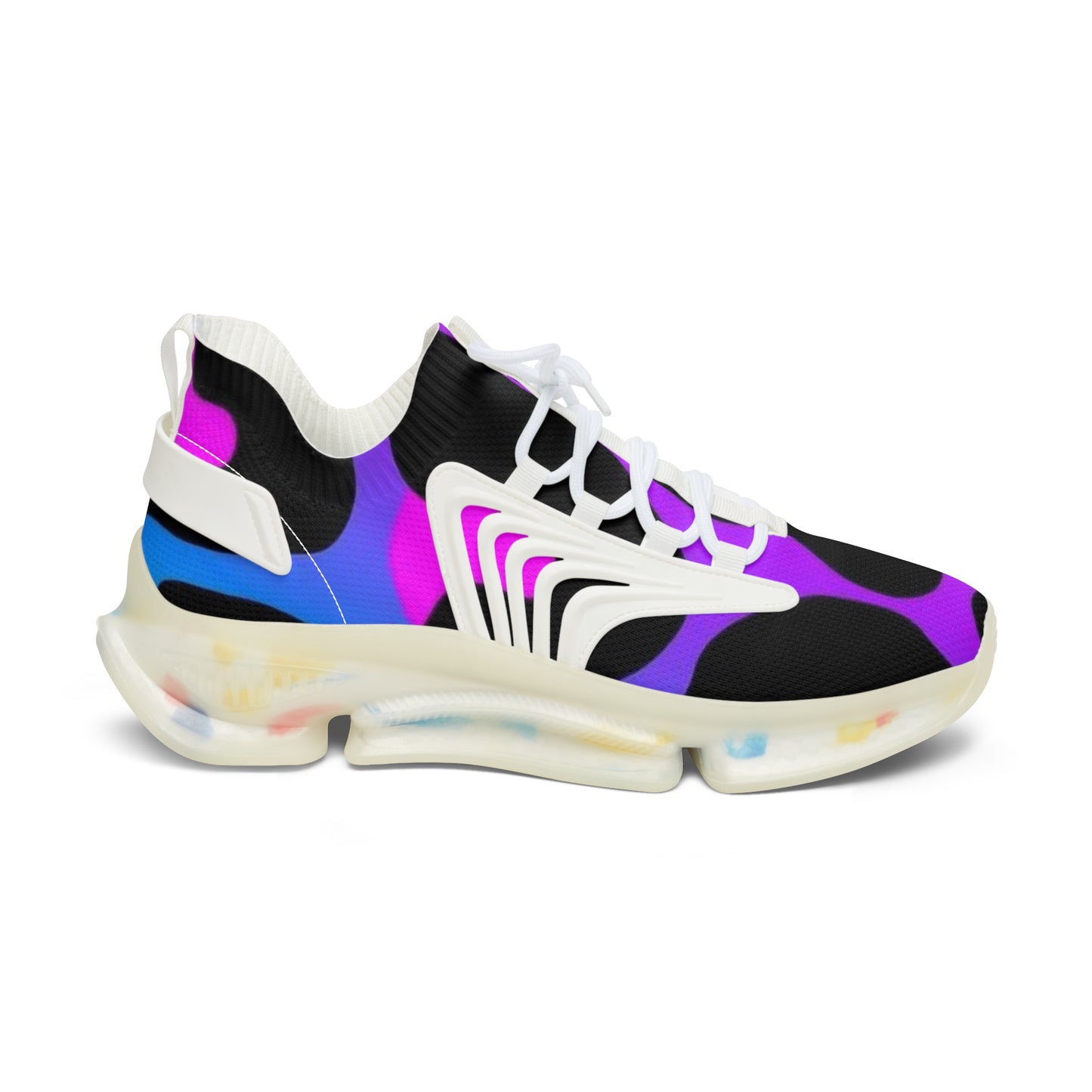 Trendy Women's Mesh Sneakers, Colorful Athletic Shoes, Stylish Walking Sneakers, Unique Sport Shoes, Fashion-forward Sneakers