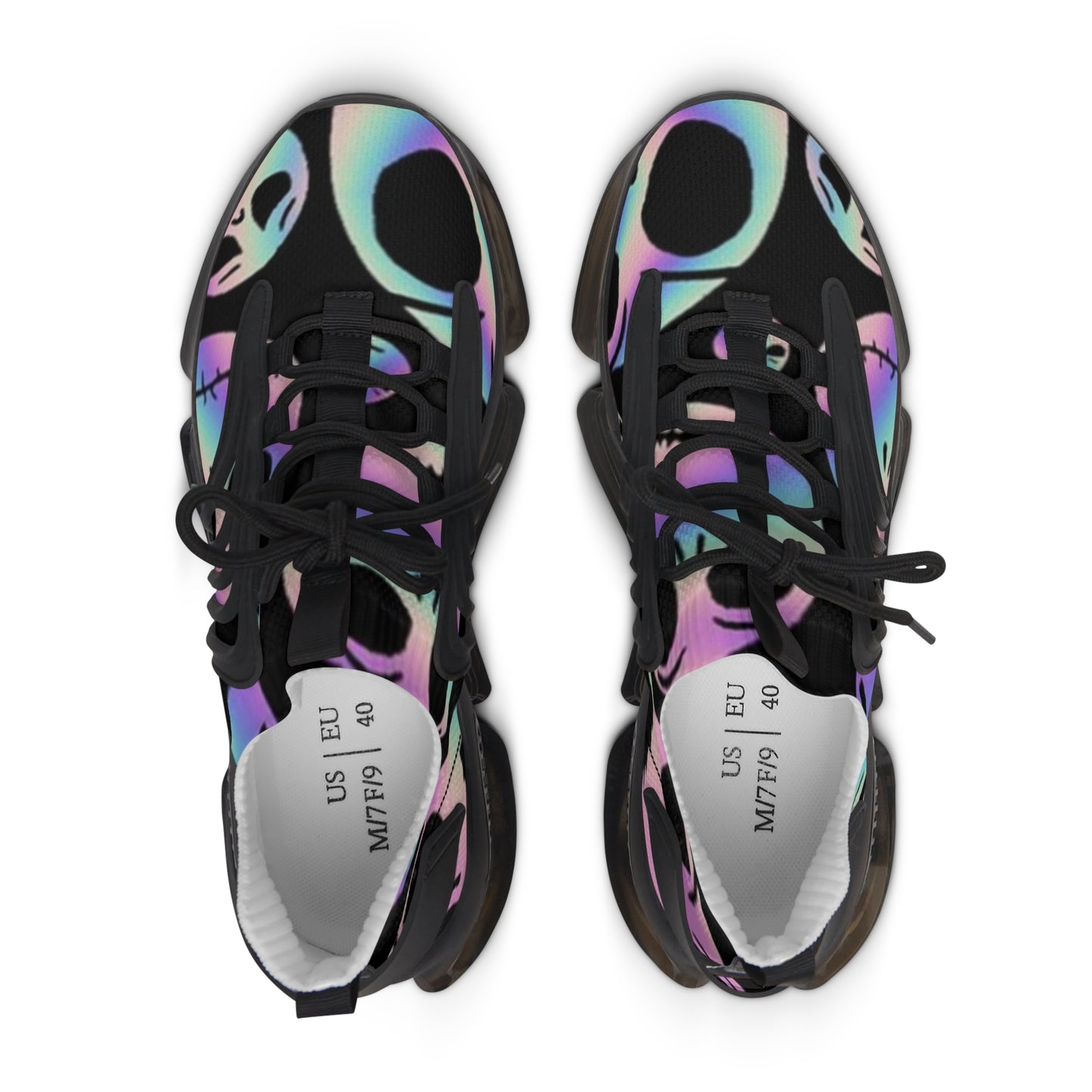 Sneakers - Halloween Colorful Ghost Print Women's Mesh Sneakers