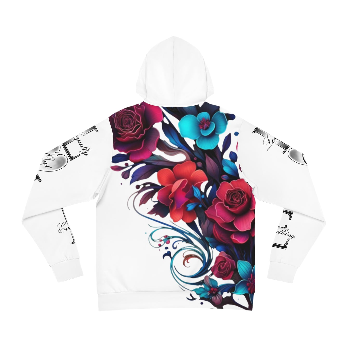 Vibrant Floral Hoodie, Cozy Blooming Sweatshirt, Gift for Her, Colorful Art Apparel, Trendy Fashion Top