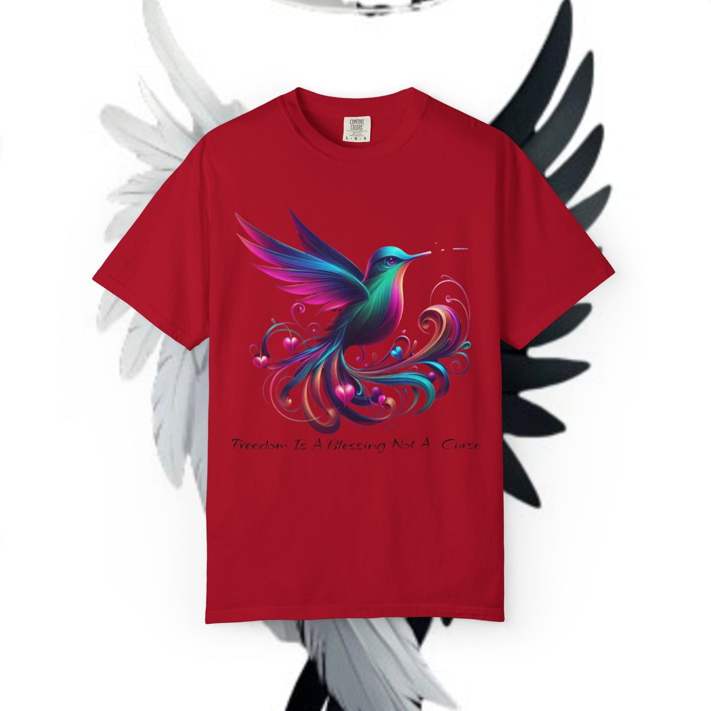 Garment-Dyed T-shirt - Freedom is a Blessing Design