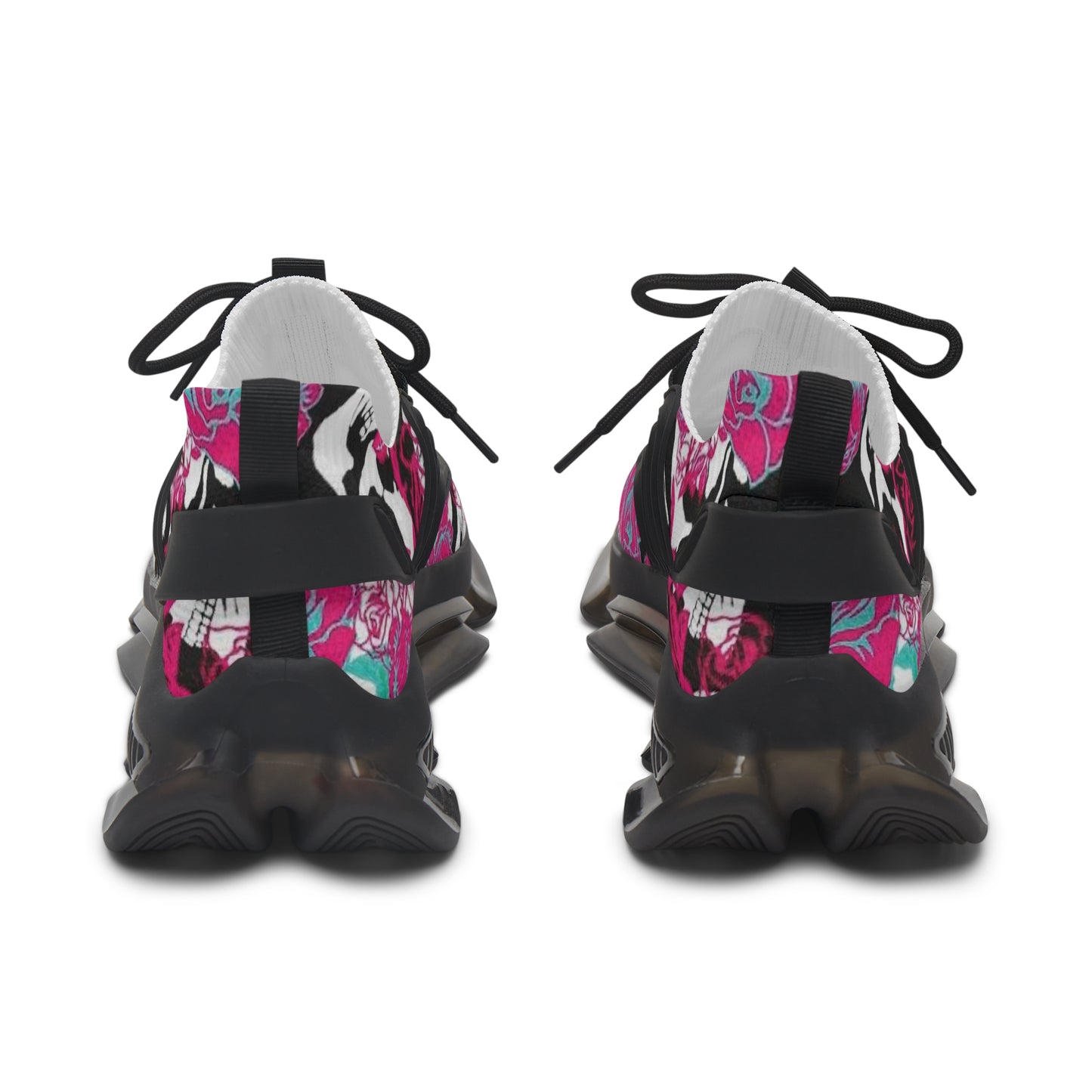 Mesh Sneakers - Skull and Roses Design