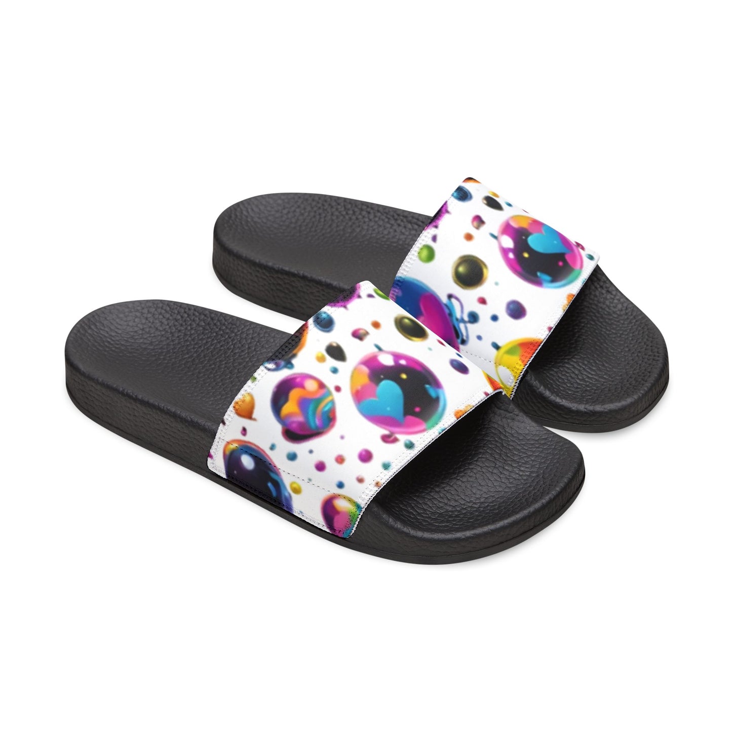 Sandals Slides - Candy Rain Design Removable-Strap Women's Shoes