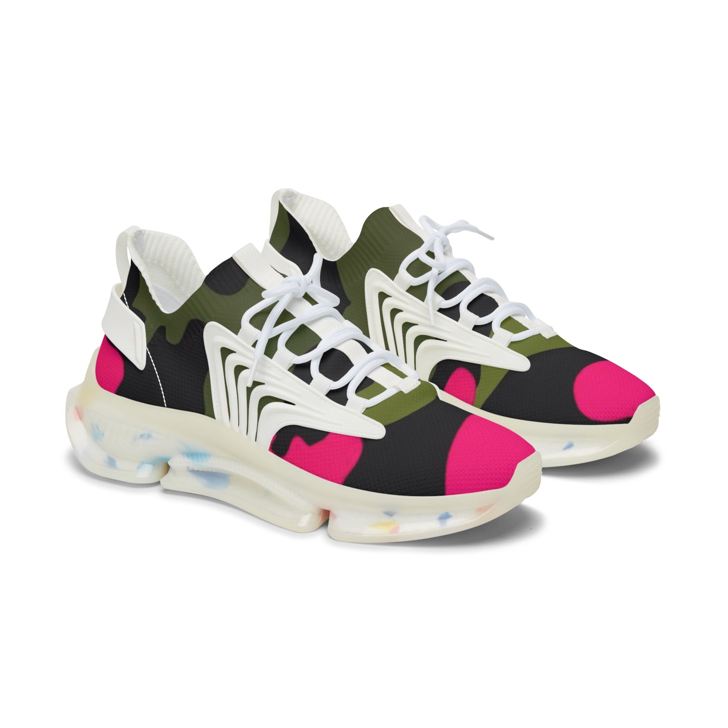 Vibrant Women's Mesh Sneakers - Colorful Athletic Shoes for Running, Casual Wear, Fitness, Travel, Trendy Style