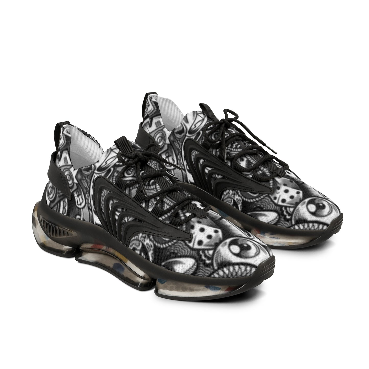 Stylish Men's Mesh Sneakers with Bold Graphic Design, Comfort Footwear, Unique Sneaker Gift, Trendy Sports Shoes, Everyday Casual Shoes