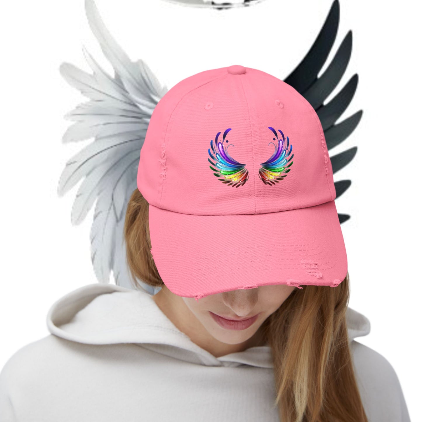 Distressed Vintage Cap - Fly Without Fear Butterfly Wings Collection