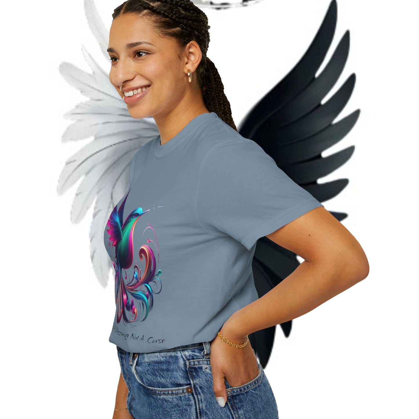 Garment-Dyed T-shirt - Freedom is a Blessing Design