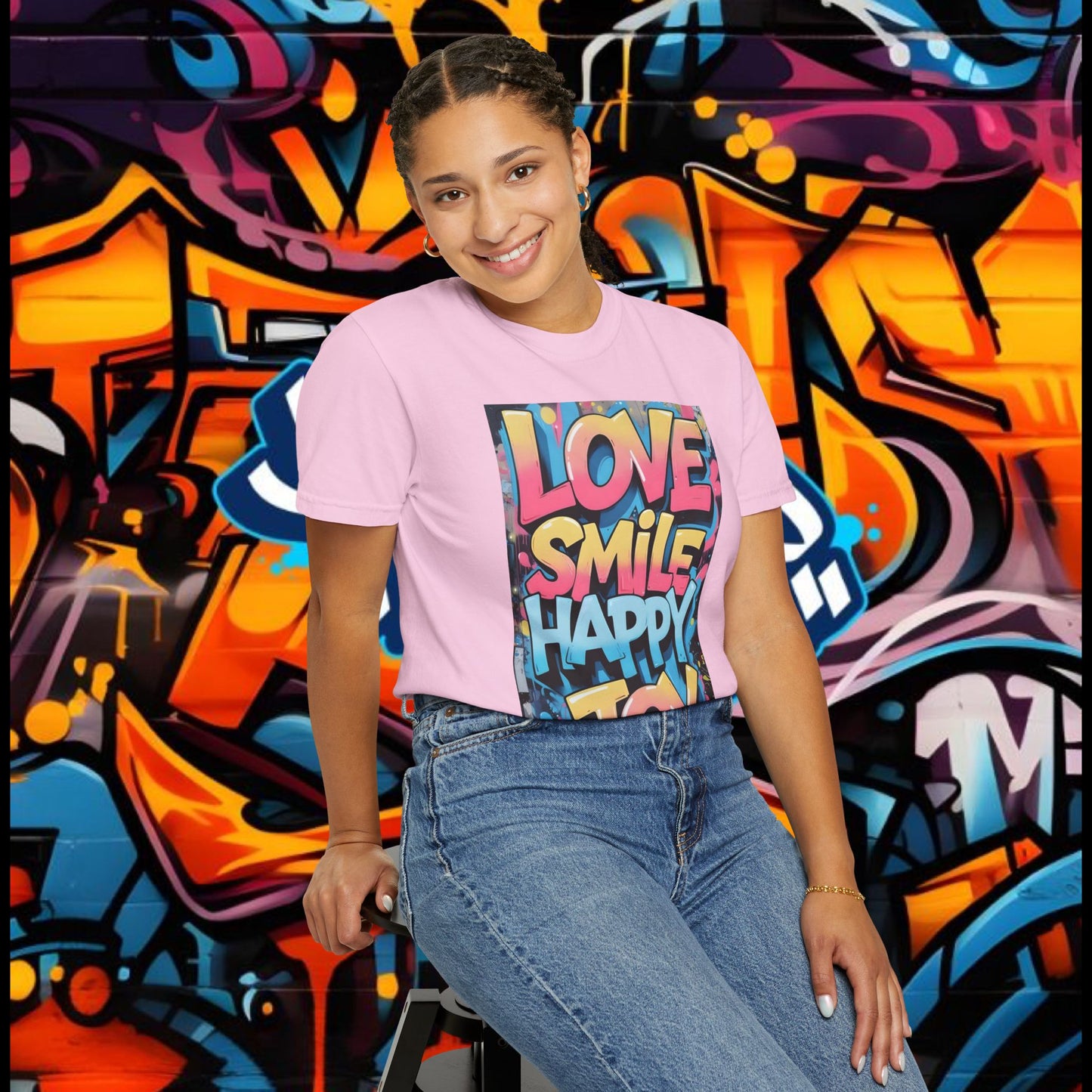 Vibrant Positive Vibes T-Shirt, Affirmation Tee, Casual Wear, Gift for Friends, Summer Style, Joyful Graphic Tee