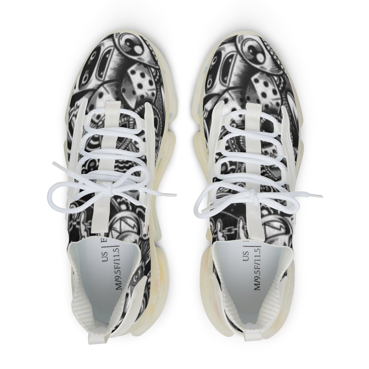 Stylish Men's Mesh Sneakers with Bold Graphic Design, Comfort Footwear, Unique Sneaker Gift, Trendy Sports Shoes, Everyday Casual Shoes