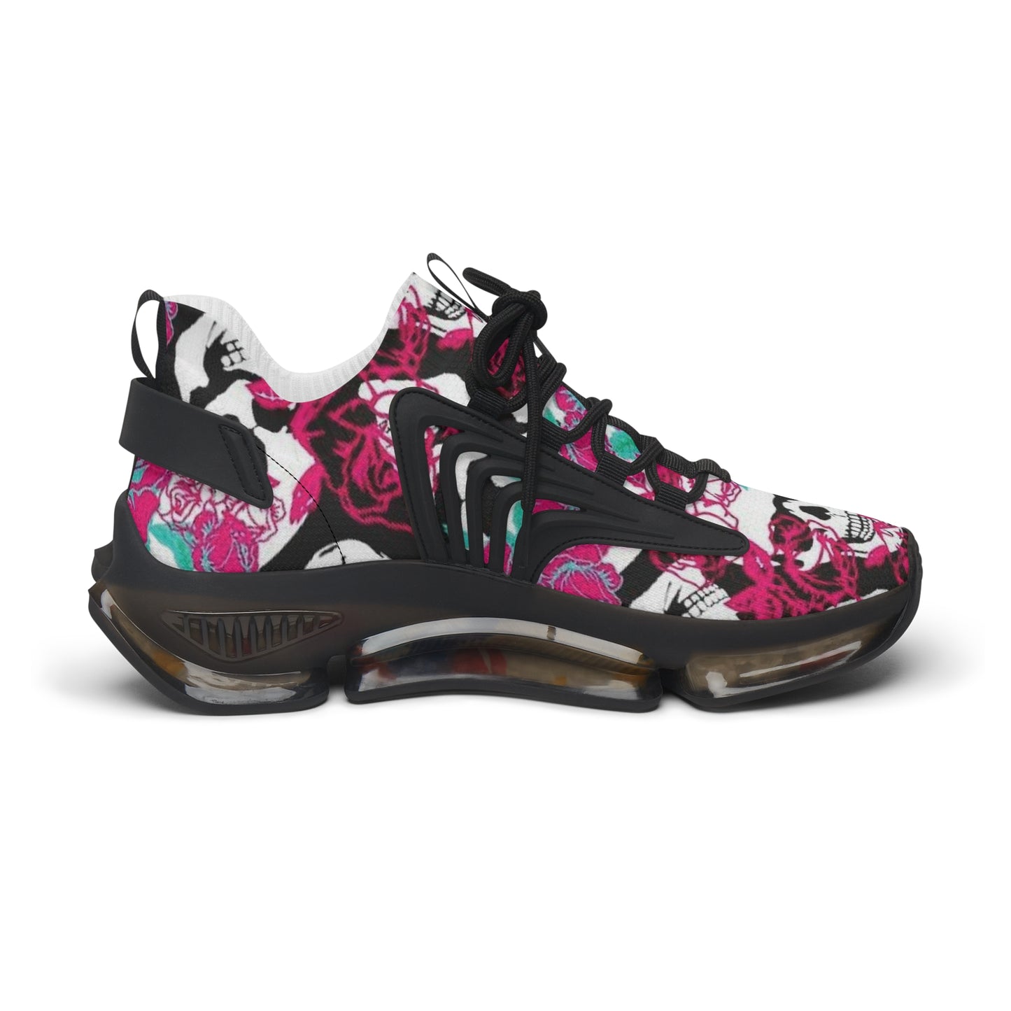 Mesh Sneakers - Skull and Roses Design