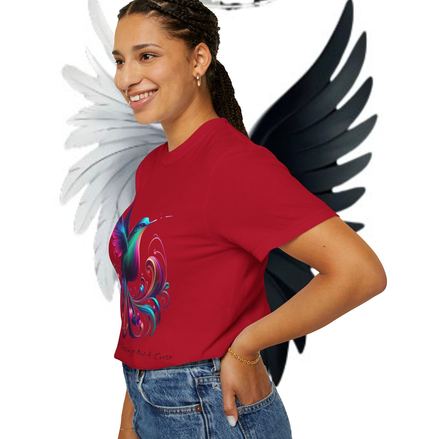 Garment-Dyed T-shirt - Freedom is a Blessing Design