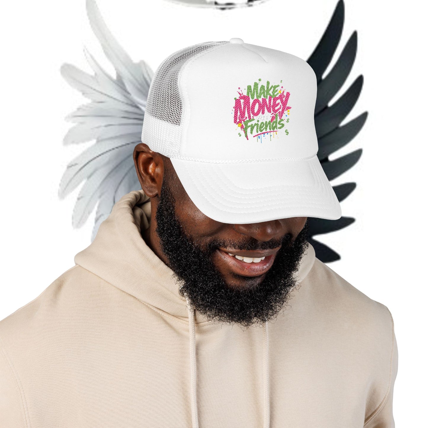 Trucker Hat - Make Money Not Friends Embroidered Cap