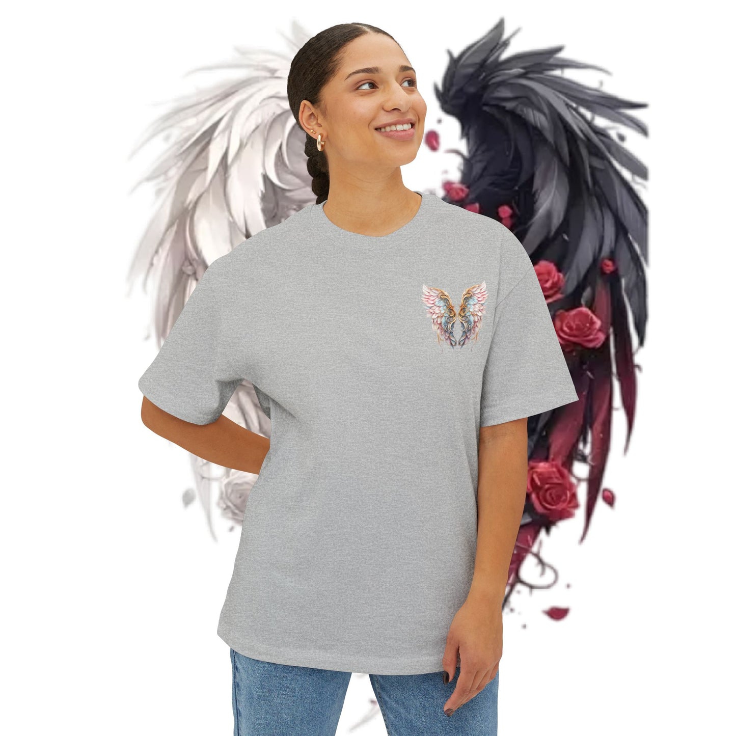Oversized Tees Angel & Demon Collection - Celestial Streetwear Attitude