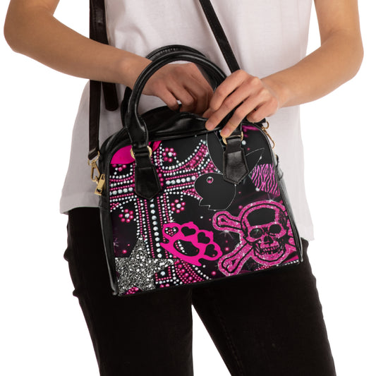 Edgy Goth Shoulder Handbag, Punk Style Bag, Rock Chic Purse, Unique Tote, Festival Essential, Gift for Her