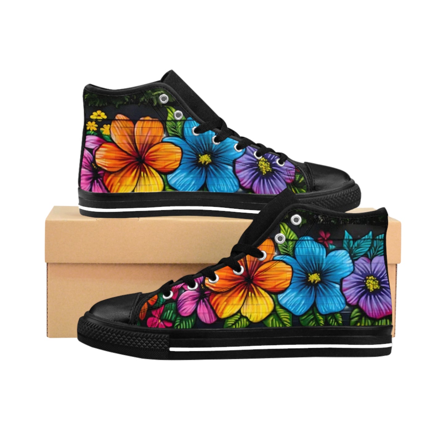 Floral High Top Sneakers