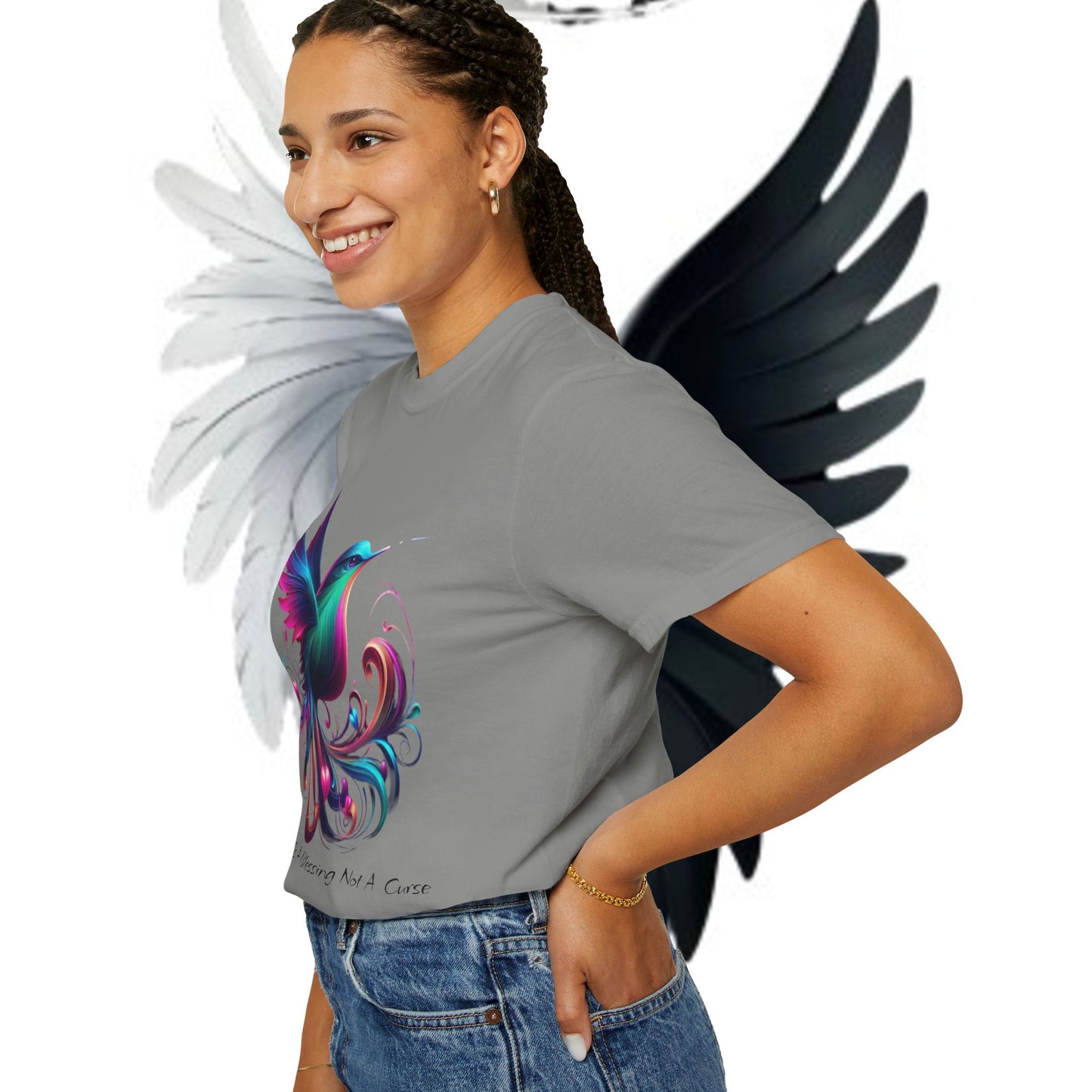 Garment-Dyed T-shirt - Freedom is a Blessing Design