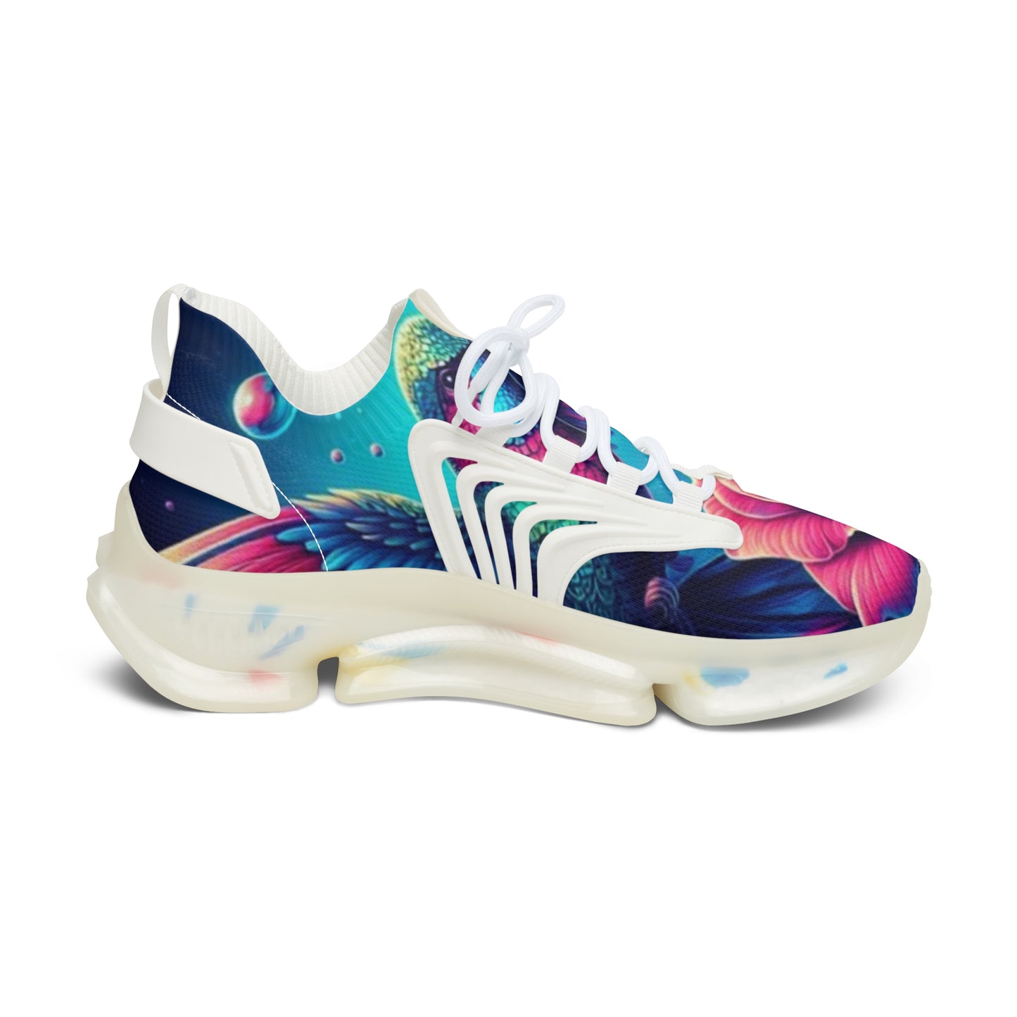 Mesh Sneakers - Hummingbird n Rose Design