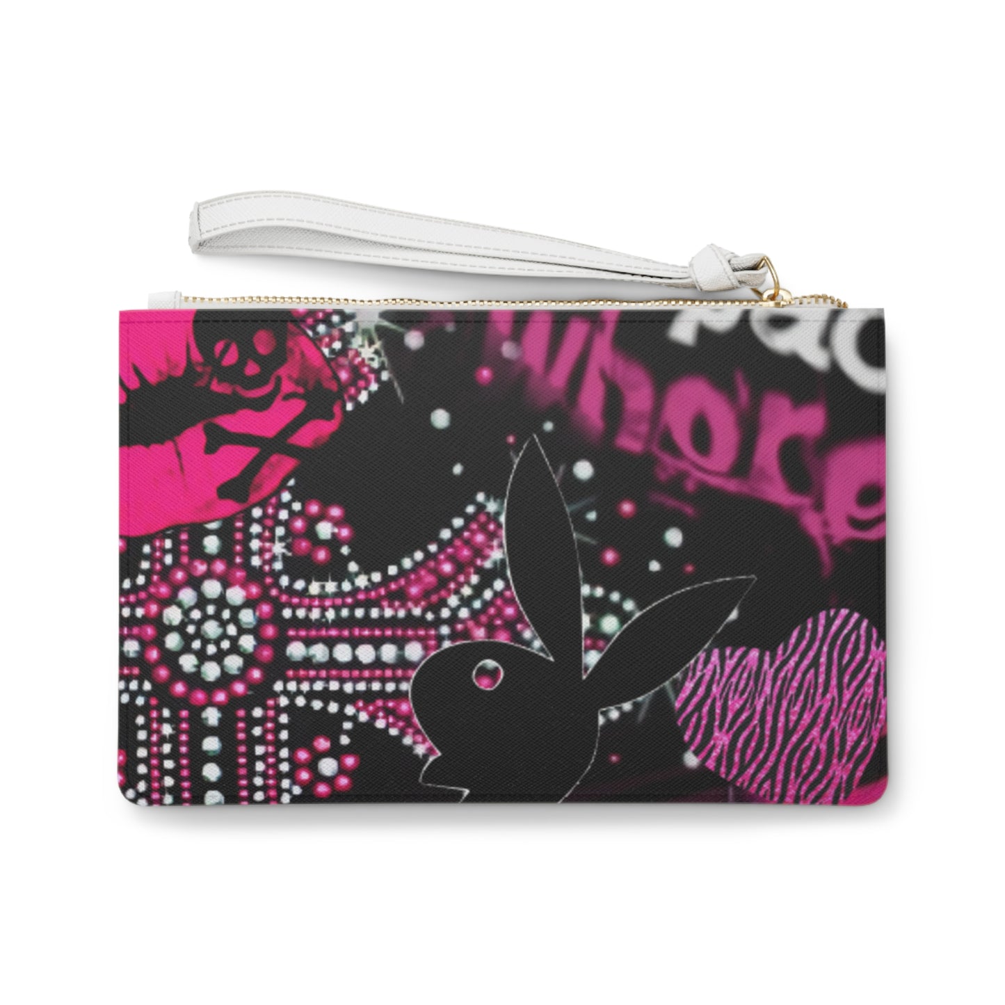 Bold Graphic Clutch Bag, Stylish Handbag for Night Out, Party Accessory, Makeup Organizer, Fun Gift for Her