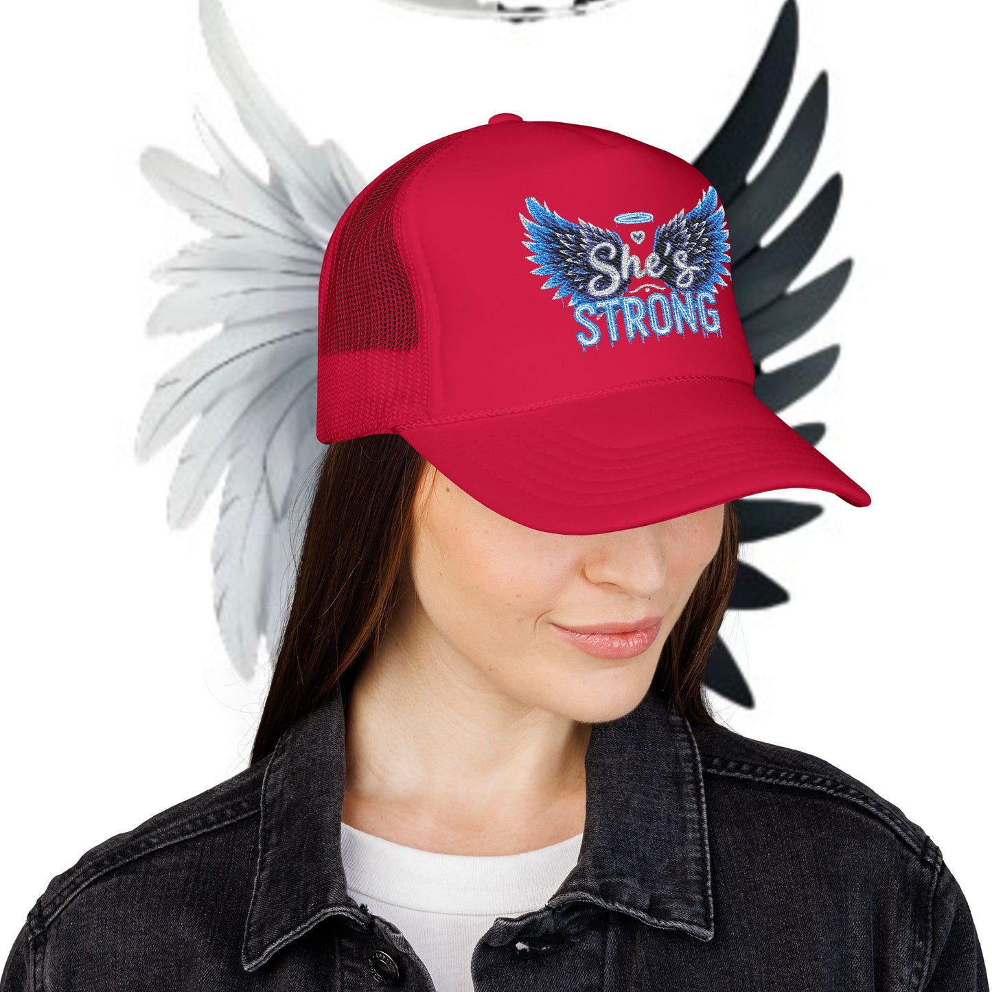 Embroidered Foam Trucker Hat - She Gifted Design