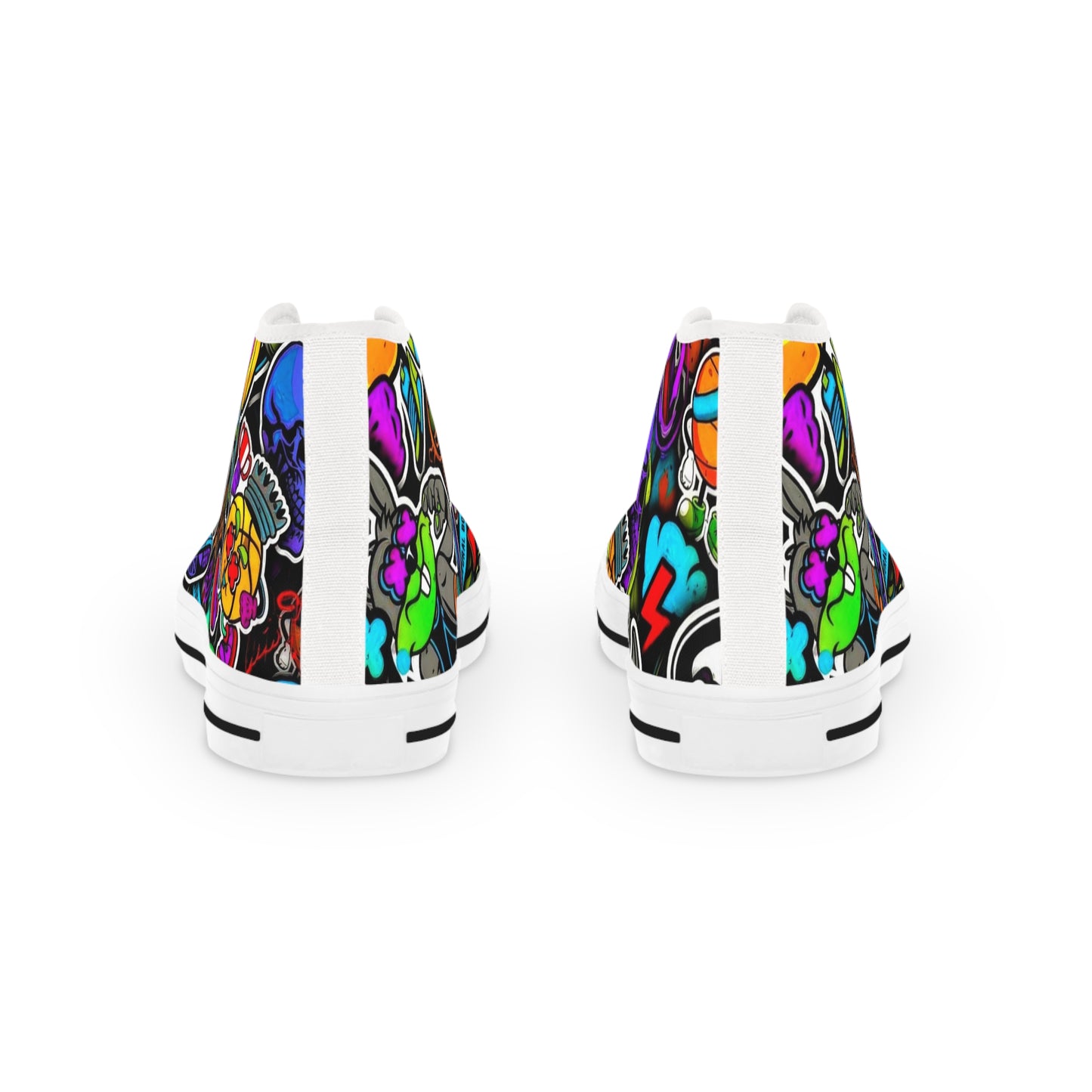 Colorful High Top Sneakers, Stylish Footwear for Men, Unique Gift Idea, Casual Wear, Vibrant Street Style