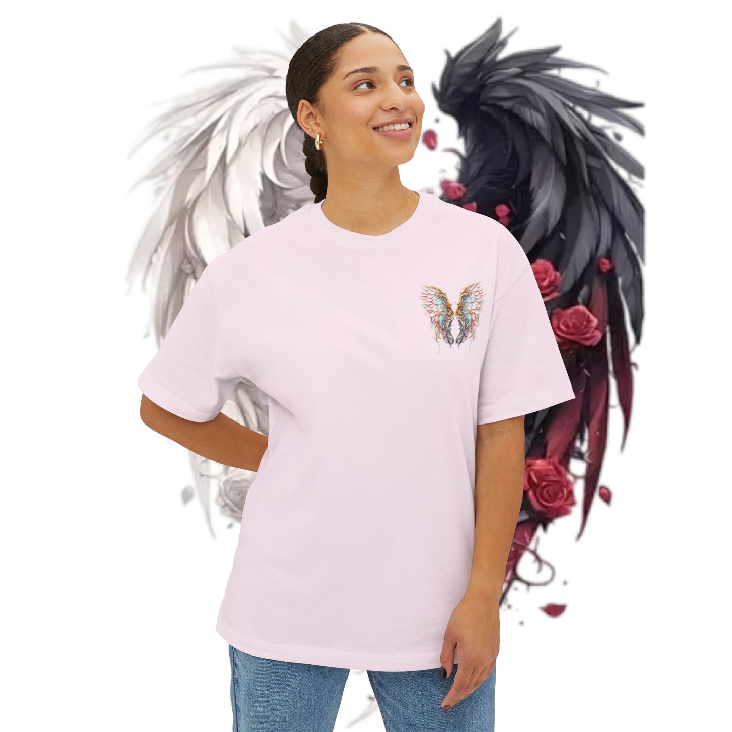 Oversized Tees Angel & Demon Collection - Celestial Streetwear Attitude