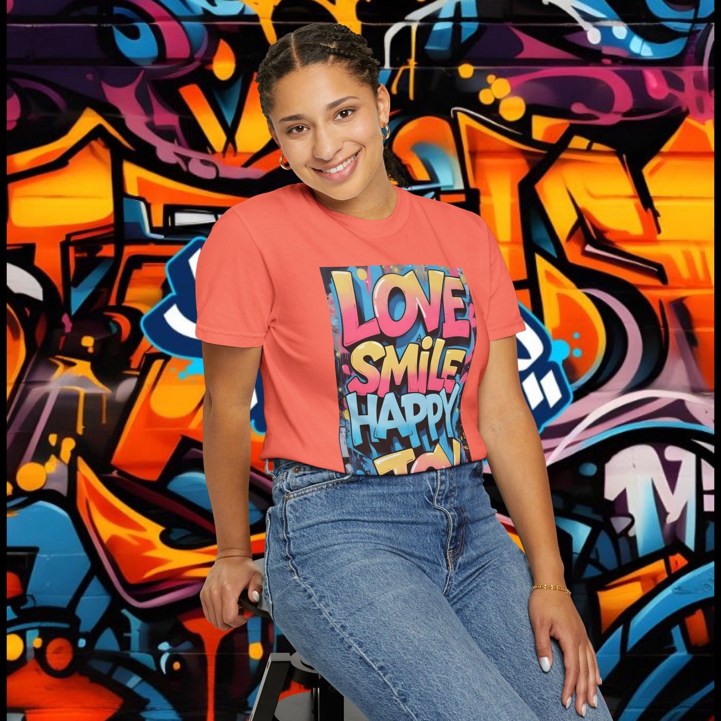 Vibrant Positive Vibes T-Shirt, Affirmation Tee, Casual Wear, Gift for Friends, Summer Style, Joyful Graphic Tee