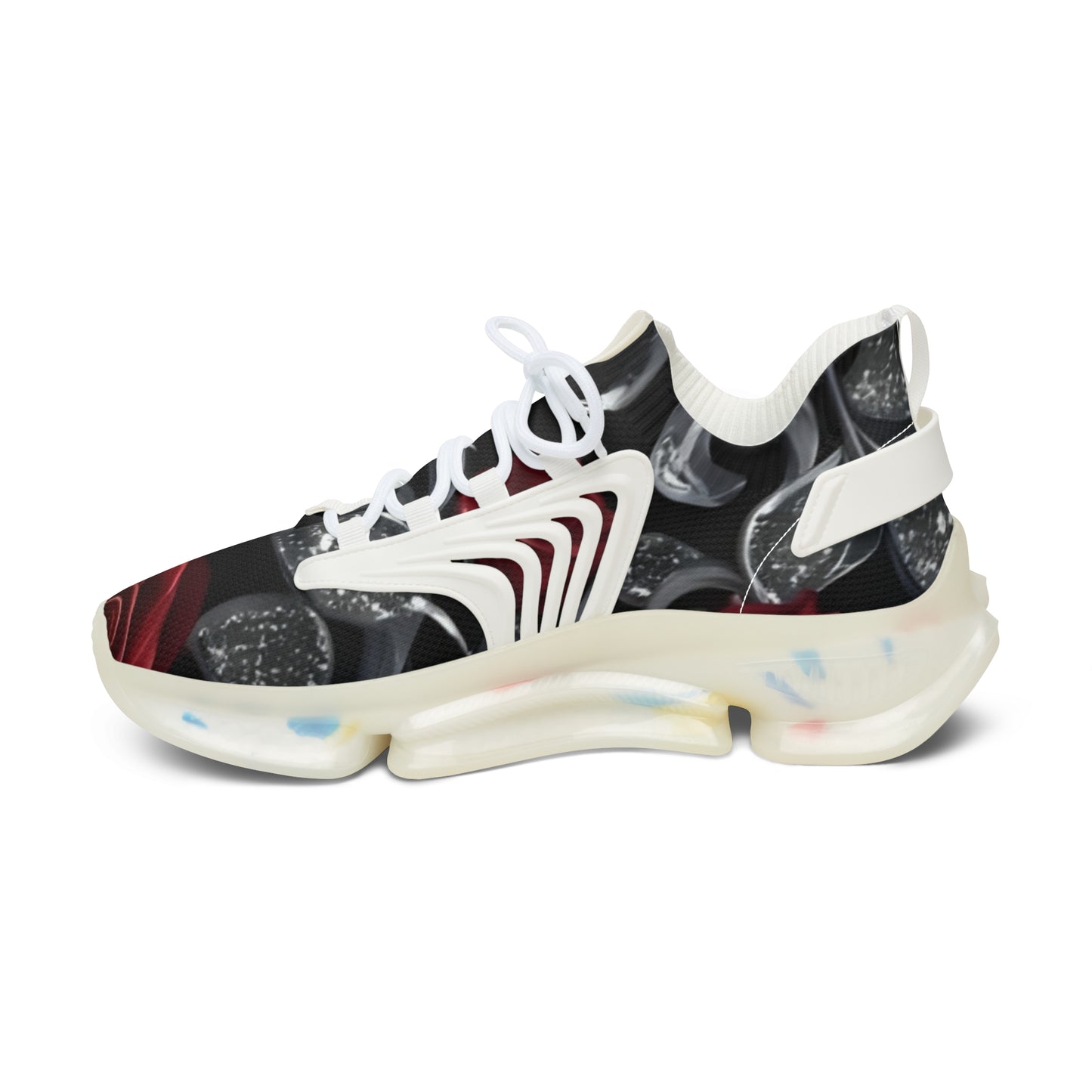 Mesh Sneakers - Diamond Roses Crystal Butterfly Design