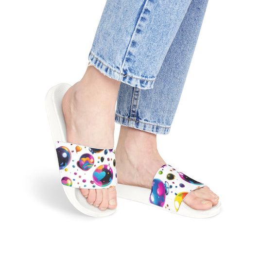 Sandals Slides - Candy Rain Design Removable-Strap Women's Shoes