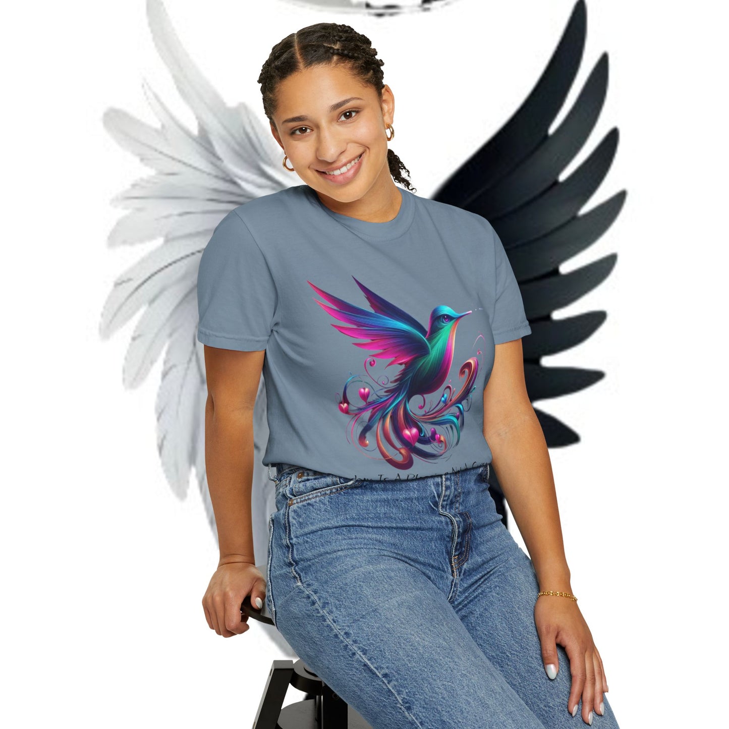 Garment-Dyed T-shirt - Freedom is a Blessing Design