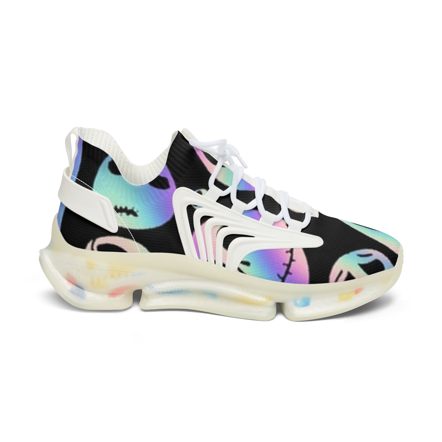 Sneakers - Halloween Colorful Ghost Print Women's Mesh Sneakers