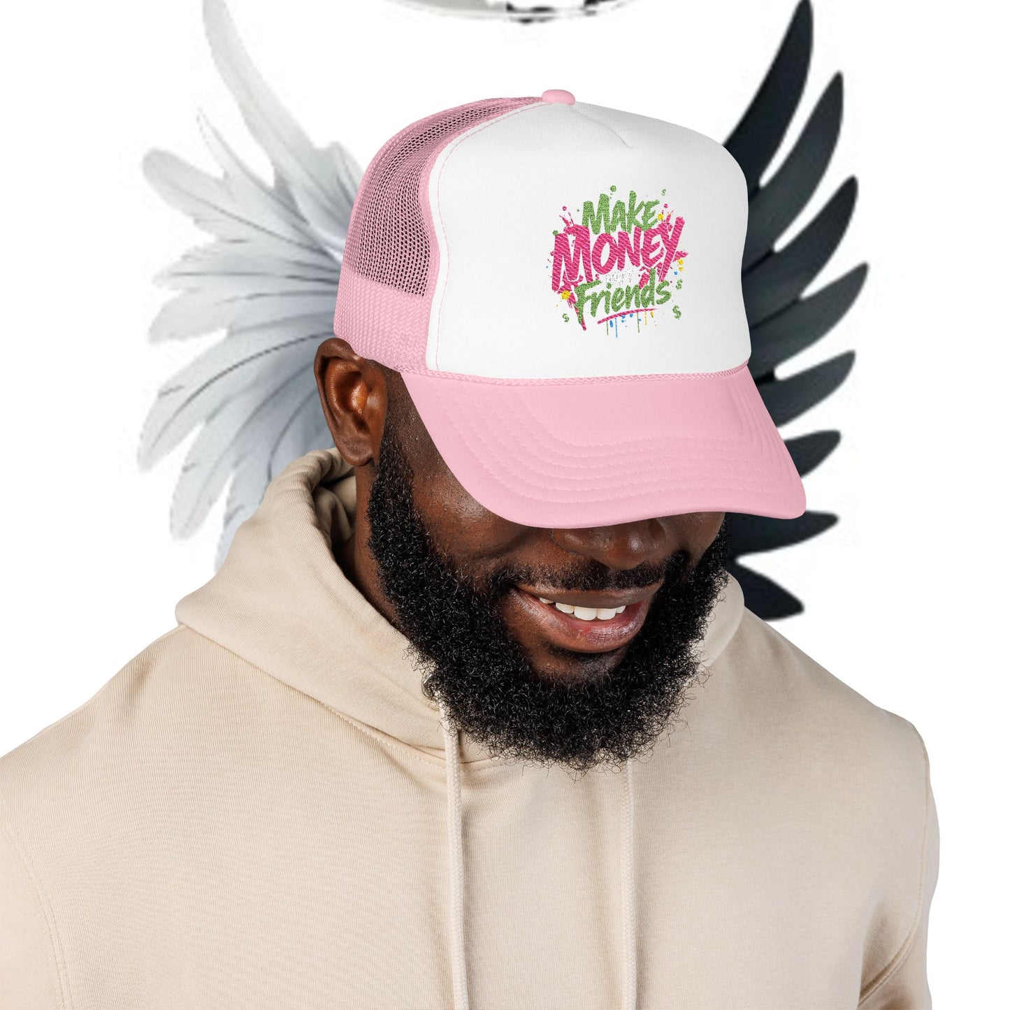 Trucker Hat - Make Money Not Friends Embroidered Cap