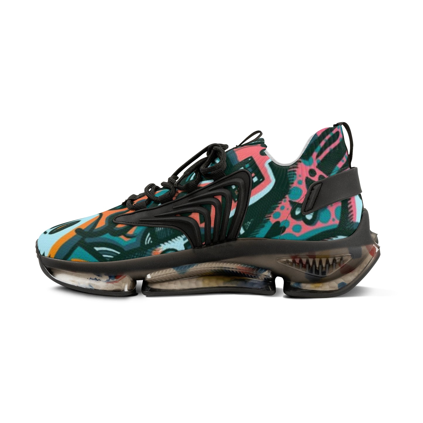 Vibrant Men's Mesh Sneakers, Colorful Workout Shoes, Trendy Sports Footwear, Unique Fashion Sneakers, Perfect for Active Lifestyle